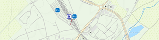 Localisation du parking Gembloux P1 P2