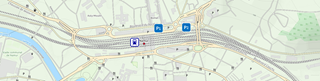 Localisation du parking Namur P1 P2