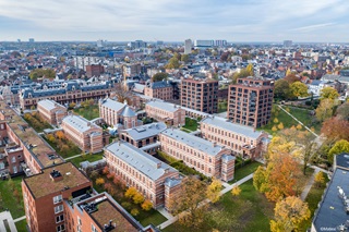 Luchtfoto van 't Groen Kwartier in Berchem Antwerpen