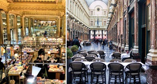 intérieur de la bibliothèque Tropismes et Galeries commerçantes Royales Saint Hubert