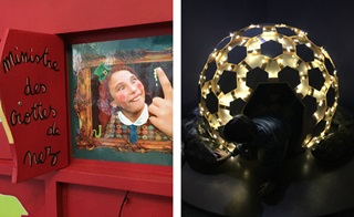 Un tableau à ouvrir du Ministre des crottes de nez et un passage secret illuminé