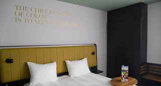 Une chambre d’hôtel au Park Inn by Radisson Hasselt. 