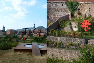 Paysage de la campagne et jardins suspendus