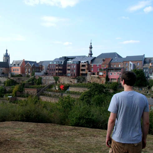 Panorama des jardins suspendus de Thuin