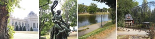 La Boverie, Laocoön standbeeld, de Maas, een volière.